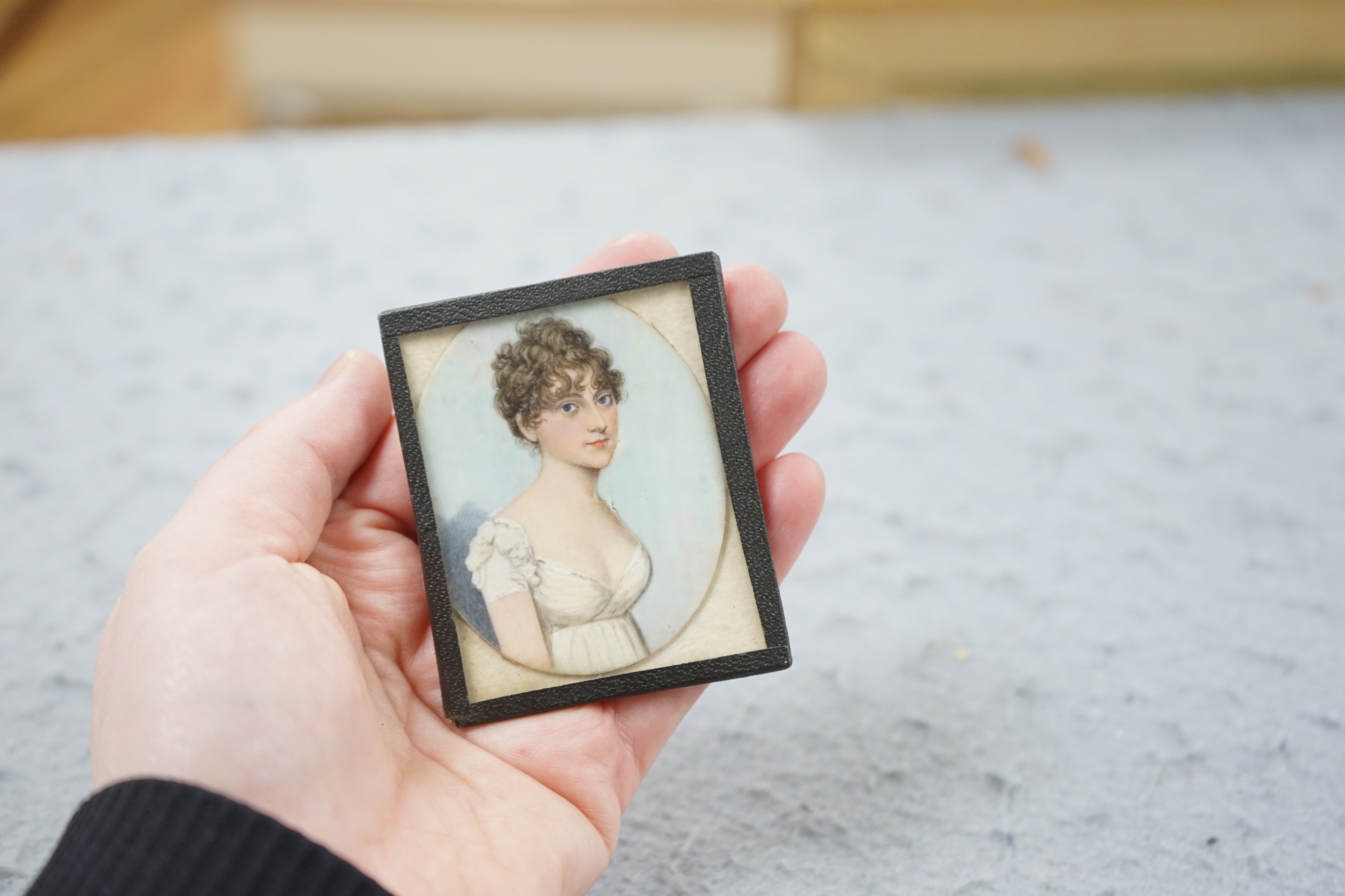 Of Military interest: five portrait miniatures relating to the Roome Family. To include the subjects of: General William Roome (1771-1845), General Frederick Roome (1783-1845), Caroline Roome, all three watercolour on iv